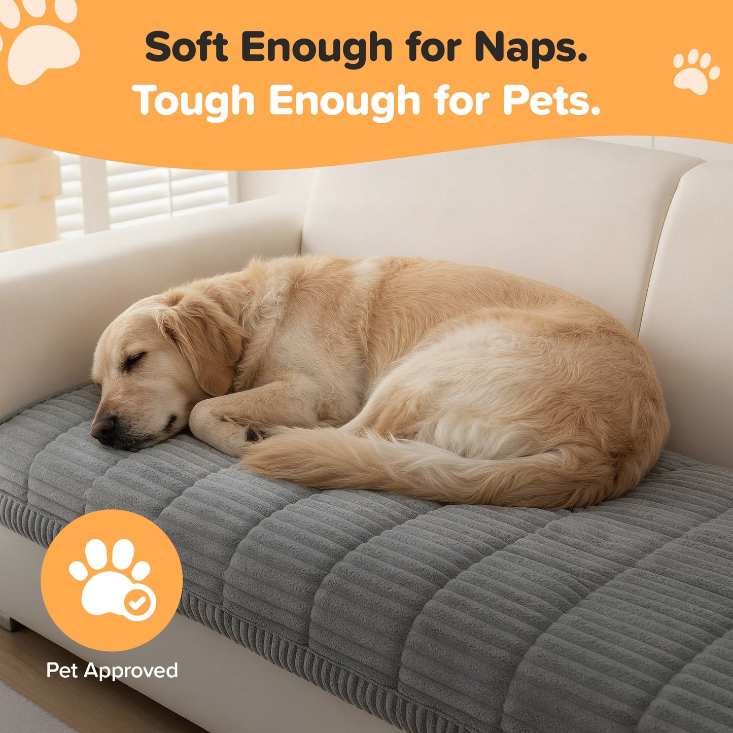 Petlivo™ Plush Pet Couch Cover